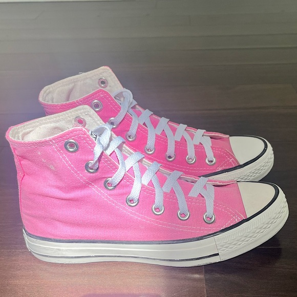 Pink Converse All Star High-tops W5.5 - Picture 1 of 8